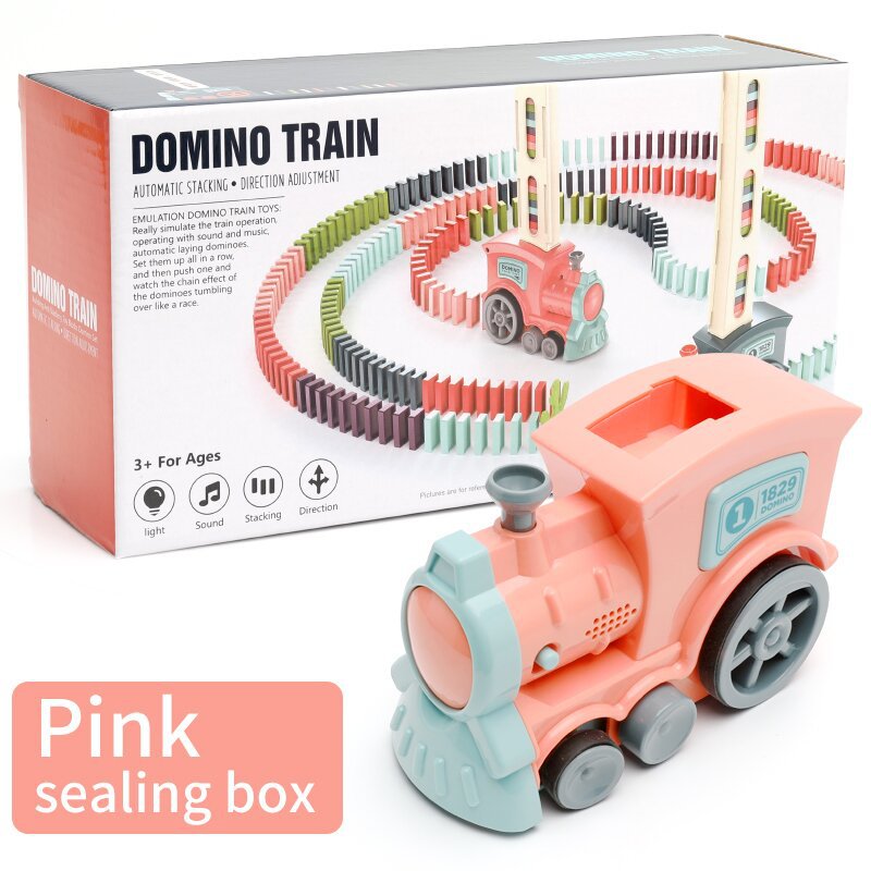 Giocattolo Treno Domino per Bambini – Puzzle Automatica, Macchinina, Blocchi da Costruzione Elettrici con Rilascio Automatico, Licenza Originale