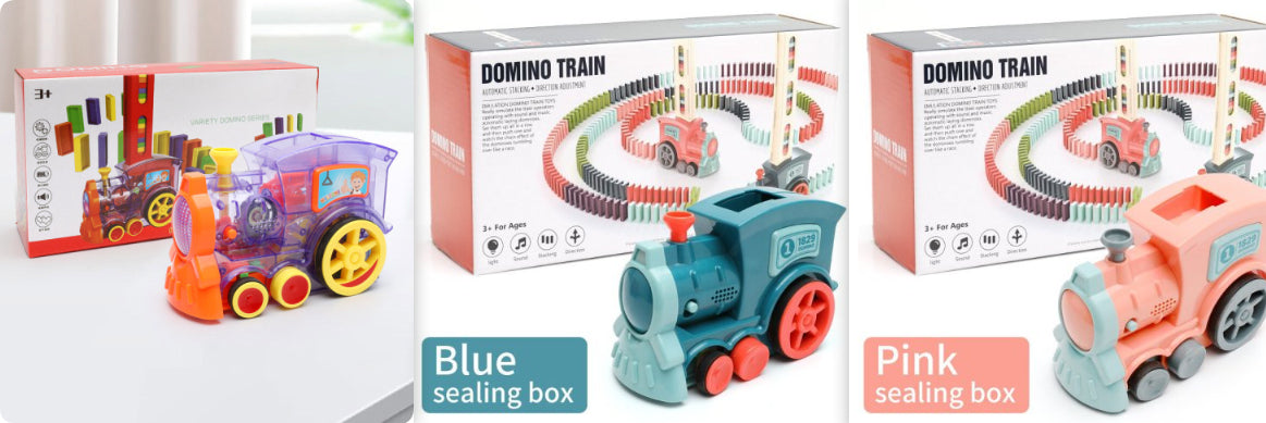 Giocattolo Treno Domino per Bambini – Puzzle Automatica, Macchinina, Blocchi da Costruzione Elettrici con Rilascio Automatico, Licenza Originale