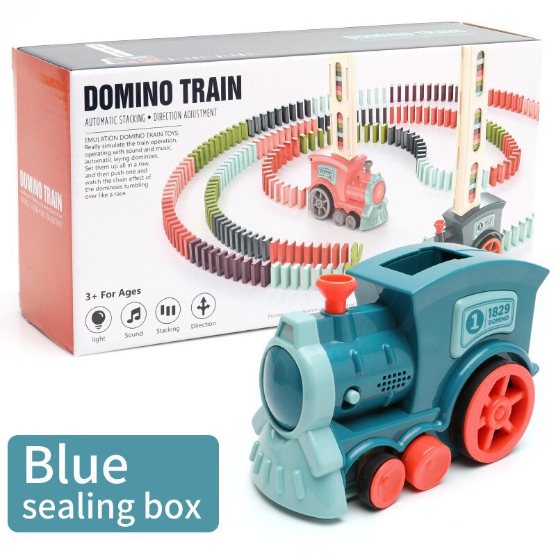 Giocattolo Treno Domino per Bambini – Puzzle Automatica, Macchinina, Blocchi da Costruzione Elettrici con Rilascio Automatico, Licenza Originale